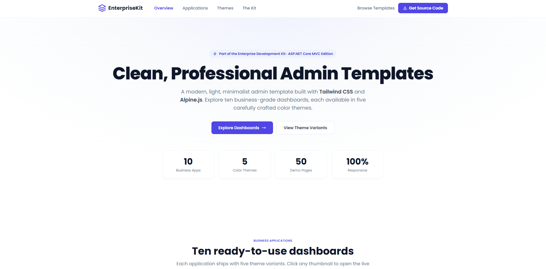 Admin Template MVC