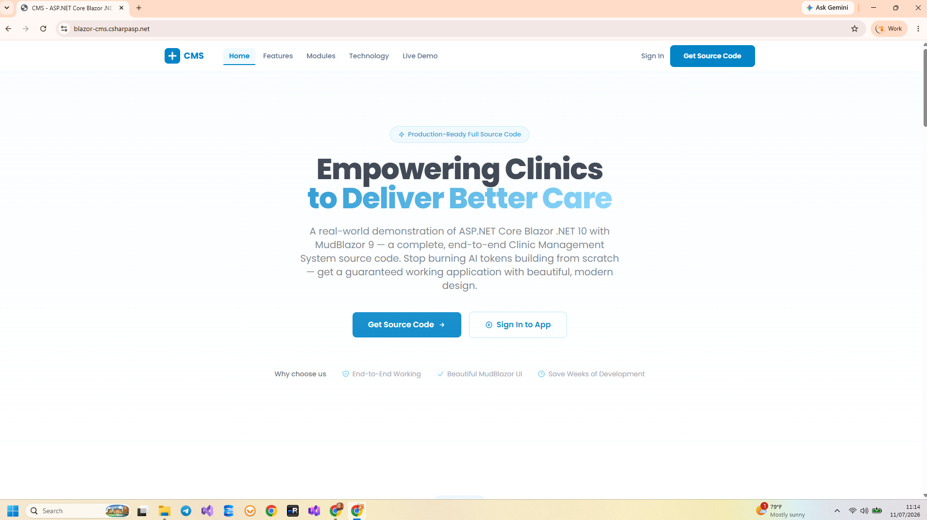 Blazor CMS Dashboard — Clinic Management System .NET 10 Blazor Server