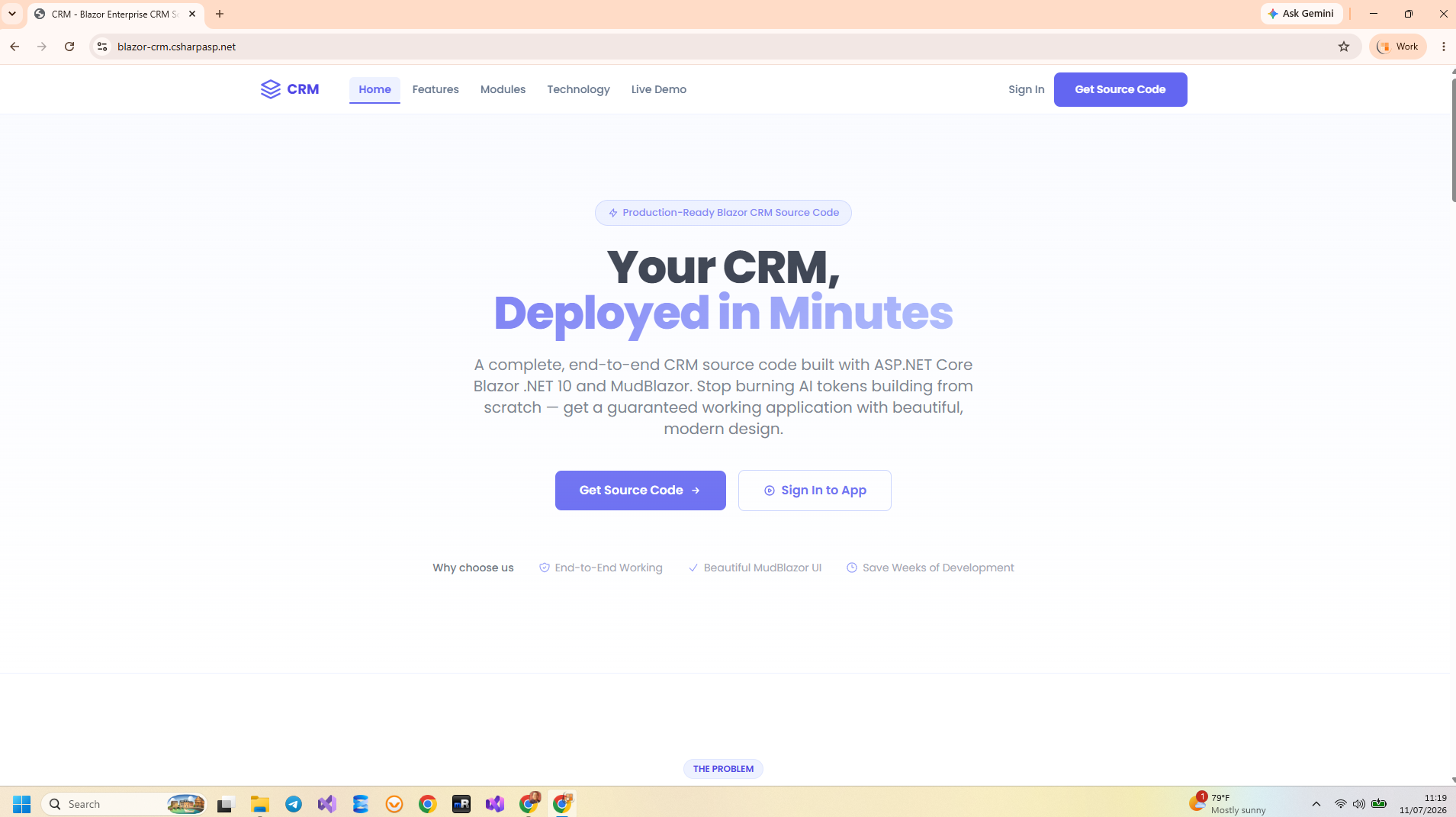 Blazor CRM Dashboard — Customer Relationship Management .NET 10 Blazor Server