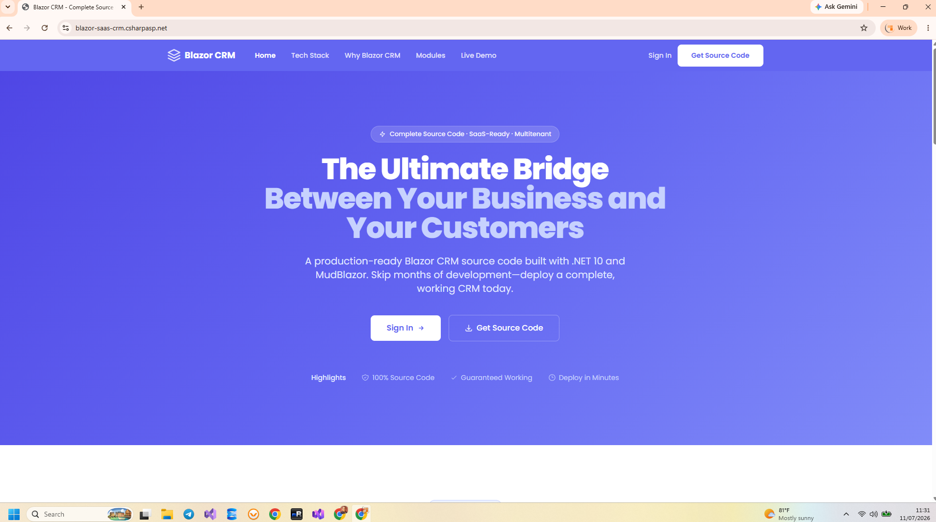 Blazor CRM Multi-Tenant Dashboard — SaaS CRM with Multi-Tenancy .NET 10 Blazor Server