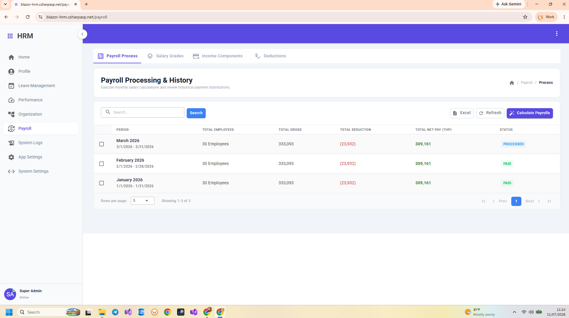 Blazor HRM Deal Tracking