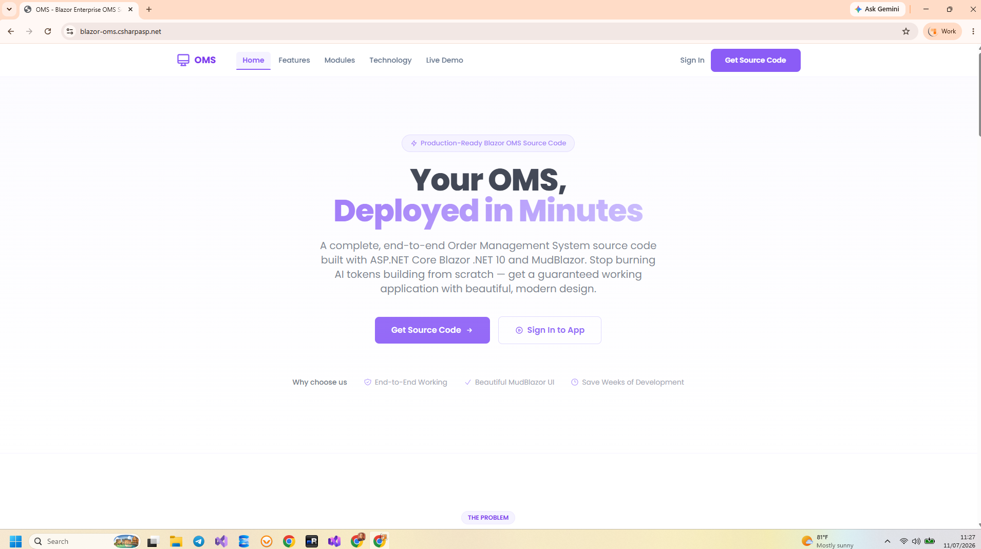 Blazor OMS Dashboard — Order Management System .NET 10 Blazor Server