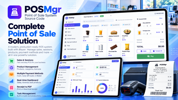 Blazor POS — Point of Sale System .NET 10 Blazor Server