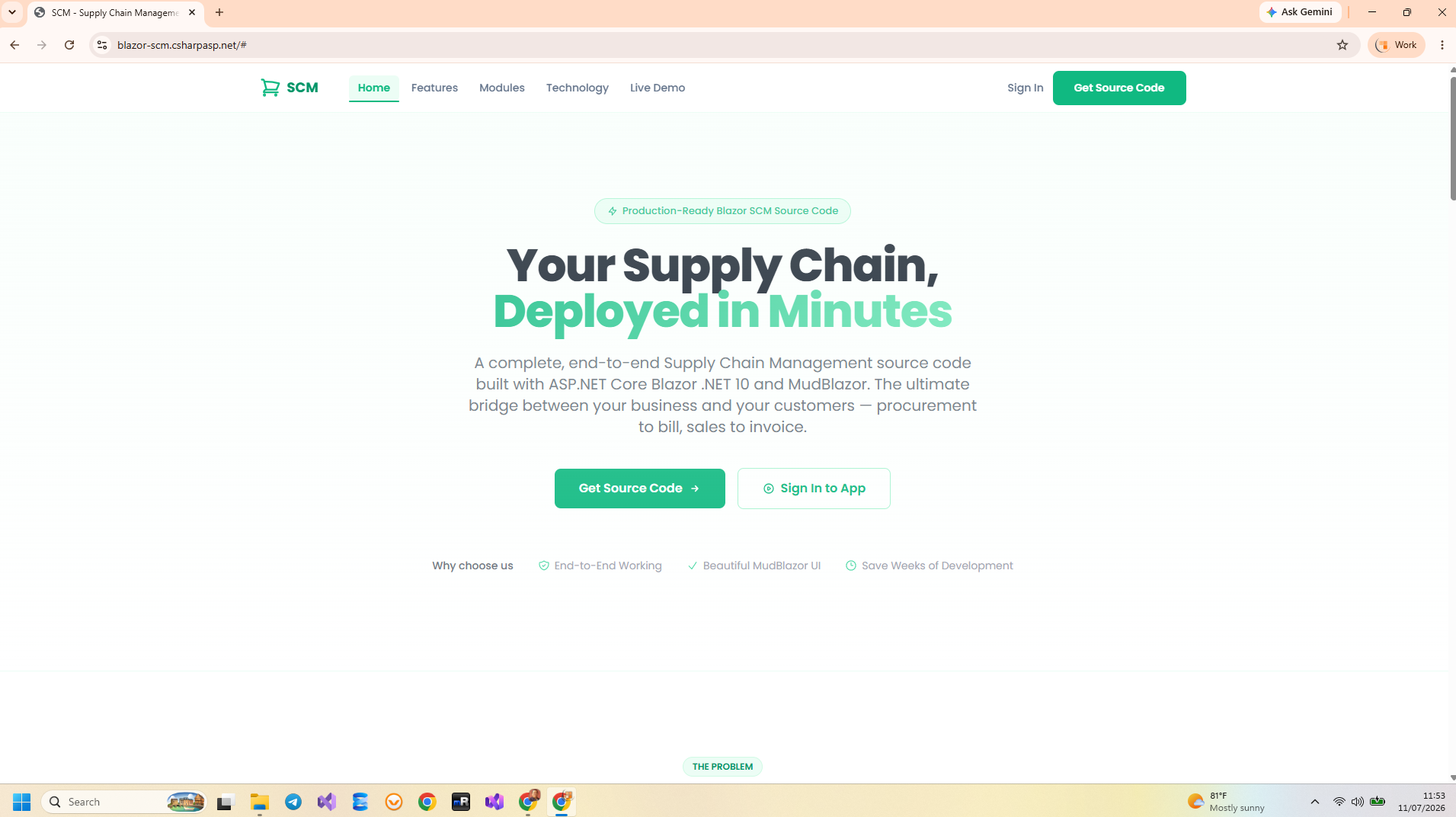 Blazor SCM Dashboard — Supply Chain Management .NET 10 Blazor Server