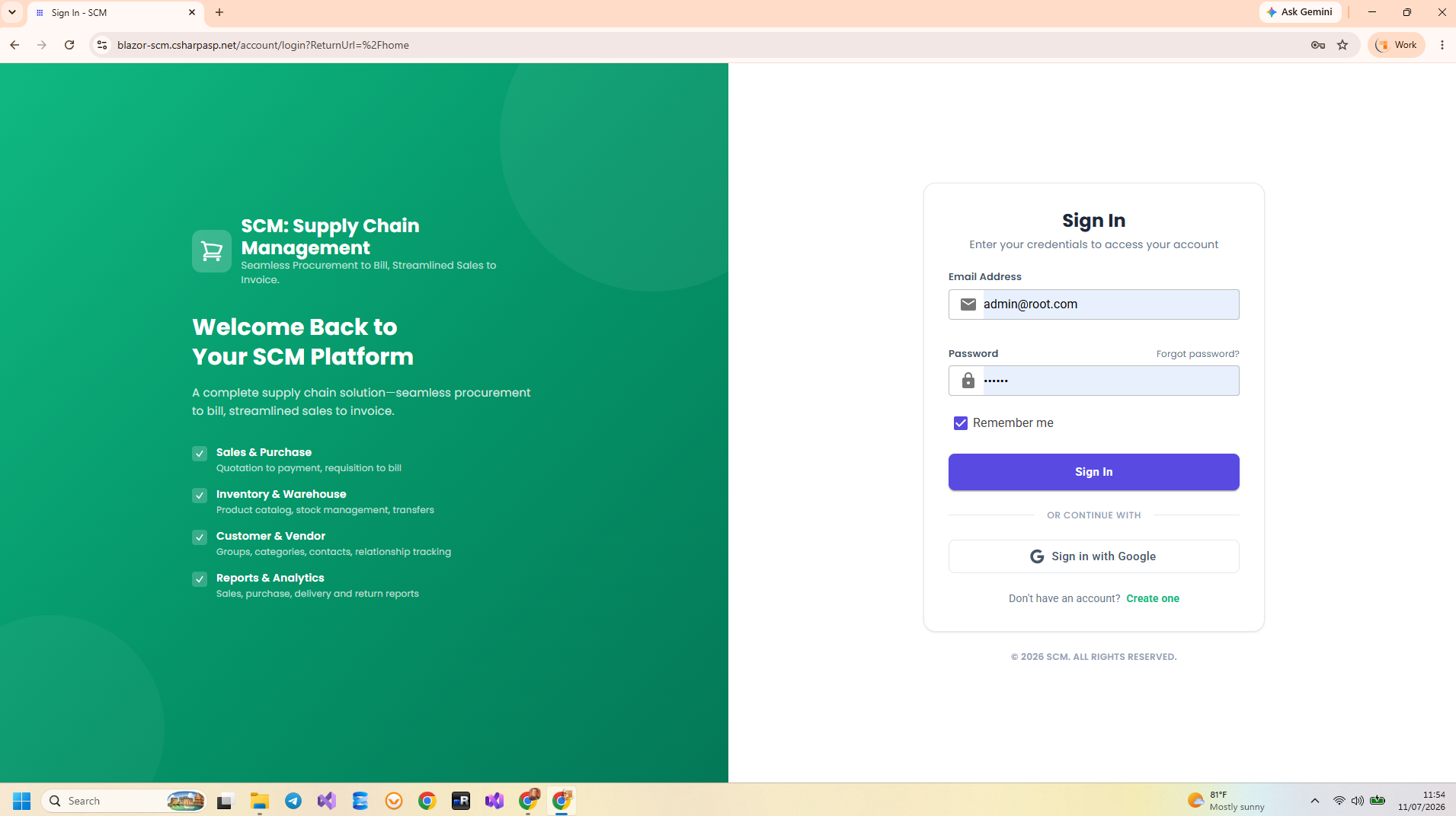 Blazor SCM Contact Management