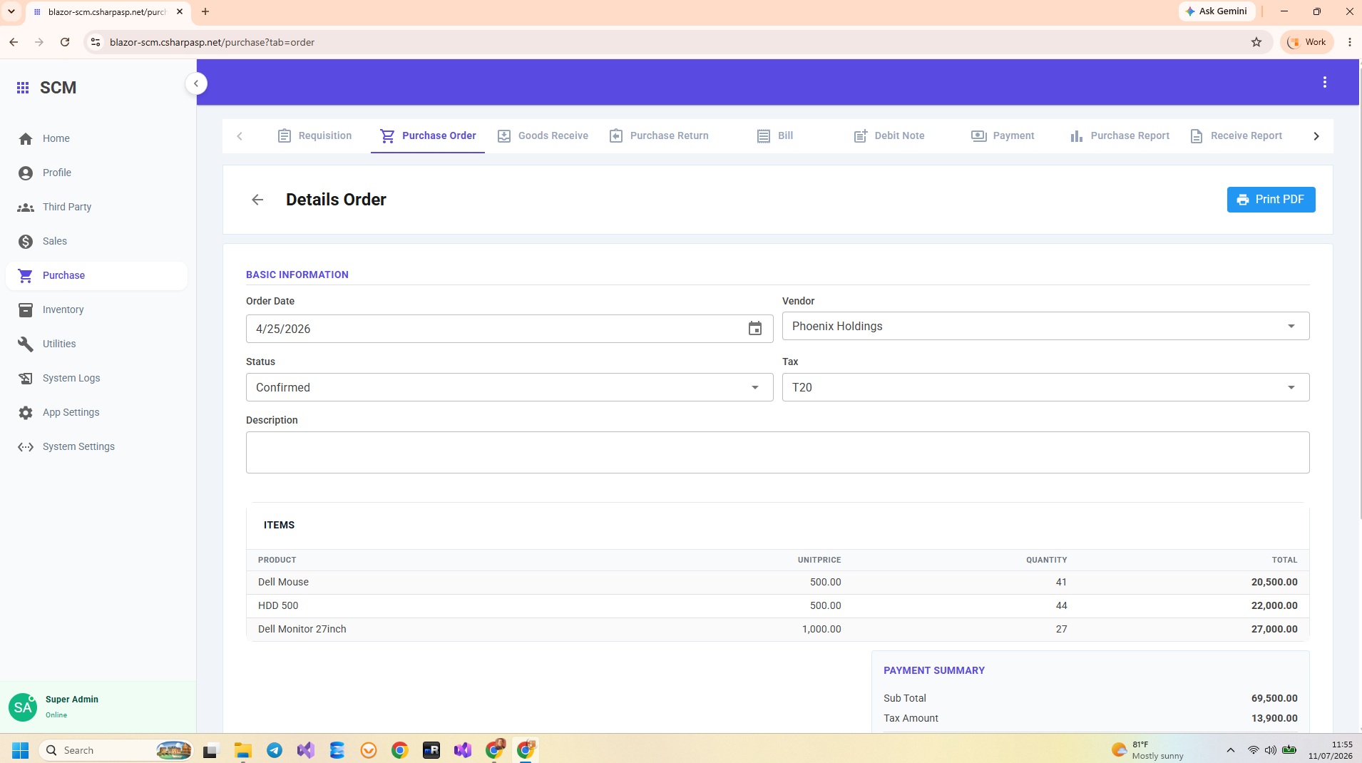 Blazor SCM Reporting & Analytics